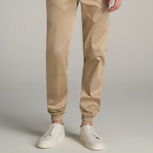 American Tall Stretch Twill Tall Men's Jogger Pants in Desert Khaki Size MM / Ta